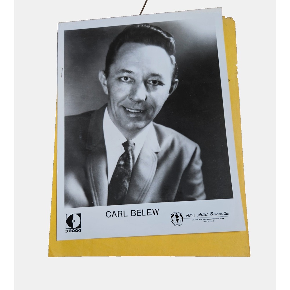 Vintage 60s Carl Belew Country Music Singer Press Photo & Press Release Deccaβ
